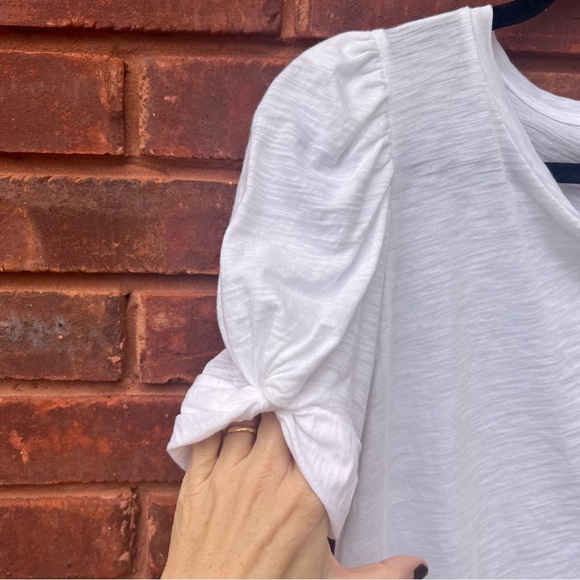 Goldie Lewinter Women's Signature Slub Mutton
Sleeve Knot Tee Shirt Top - Picture 5 of 5